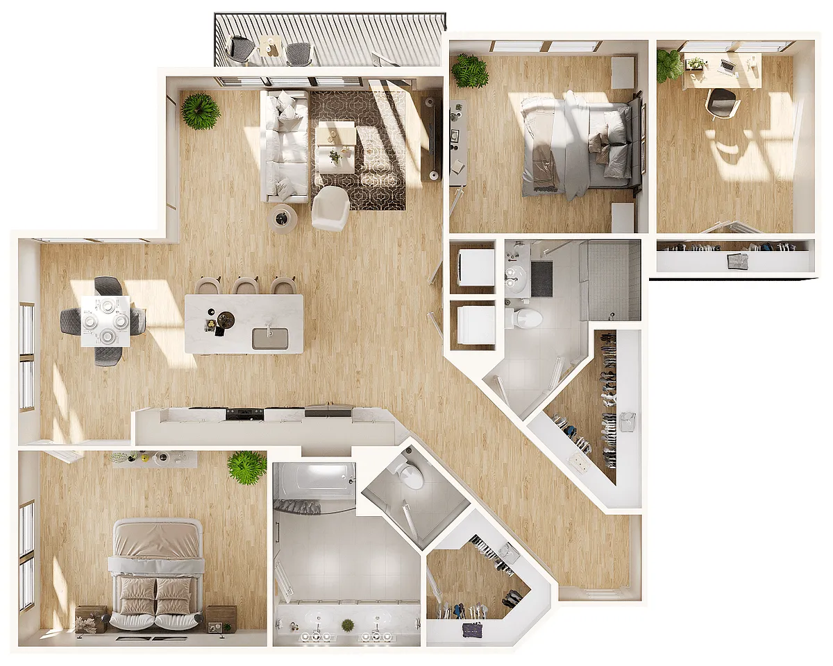 Floor plan B44A