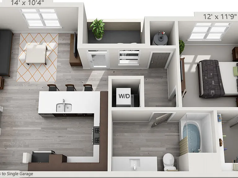 Solana Olde Town Station - Jade - 1 Beds - 1 Baths - 768 Sq. ft.