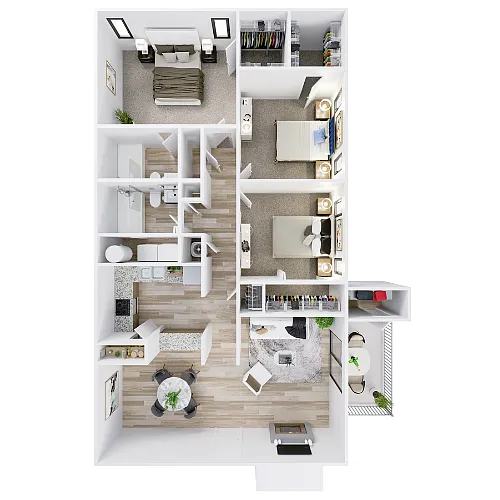 Floor plan 3 Bed 2 Bath A