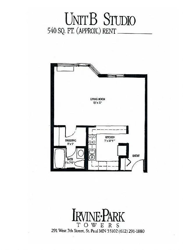 Floor plan Studio