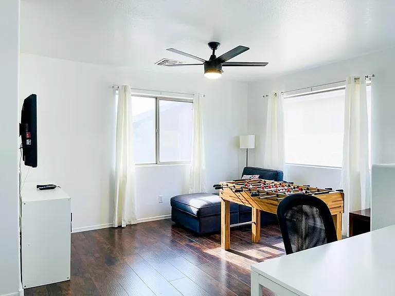 Upstairs Living Room, Working Desk and Chair