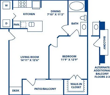 1 Bedroom | 1 Bath | 668 SF 1 Bedroom | 1 Bath | 668 SF