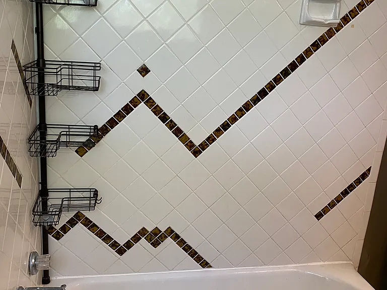 tiled shower