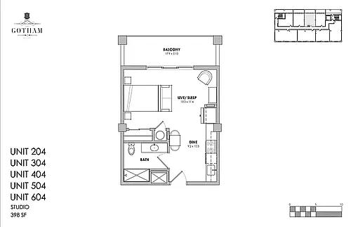 Floor plan Studio North