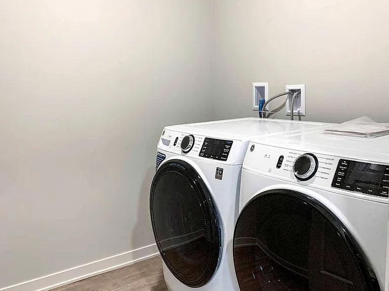 Even in our coziest homes, we have a washer and dryer in every apartment.