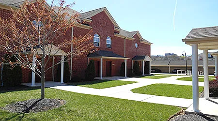 Pathways to private covered entrances.