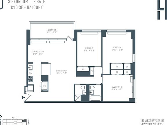 2nd image of 160 W 97th St APT 9J