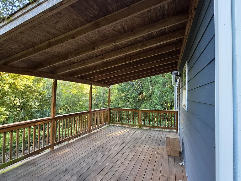 Rear of house deck