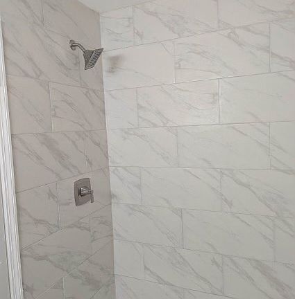 Renovated master bathroom shower