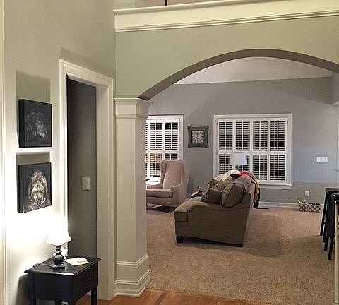 Foyer view of living room