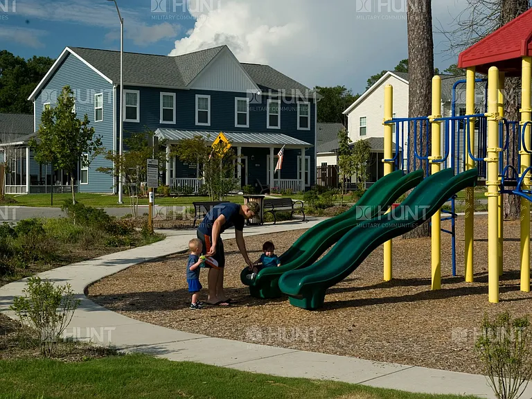 Offering playgrounds for all ages.