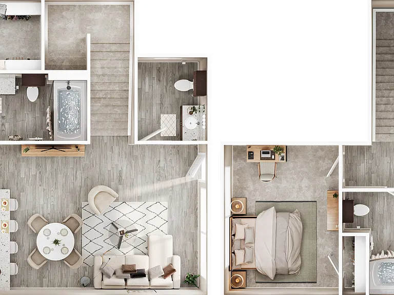 3 Bed 2.5 Bath Floorplan Diagram