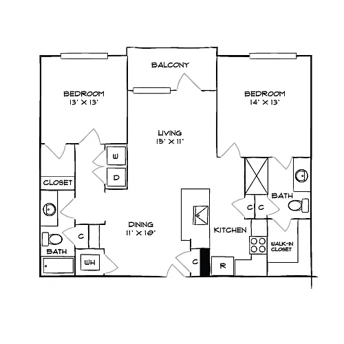 Floor plan Design 2A