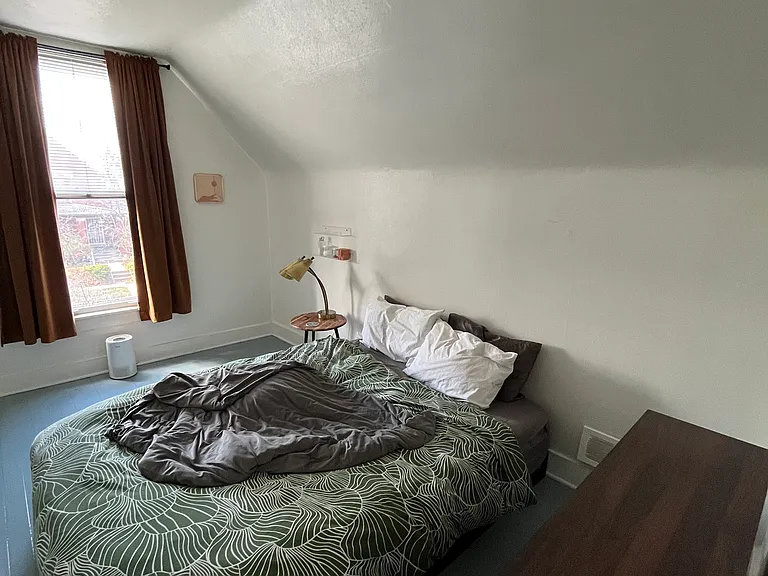 Bedroom with west facing window