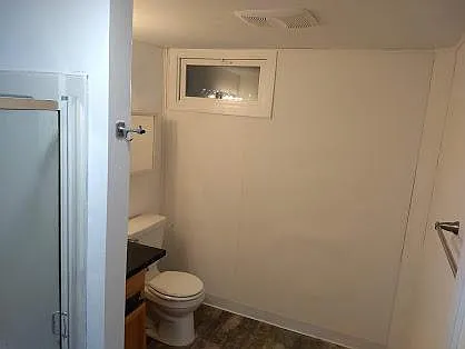 Large bathroom with shower