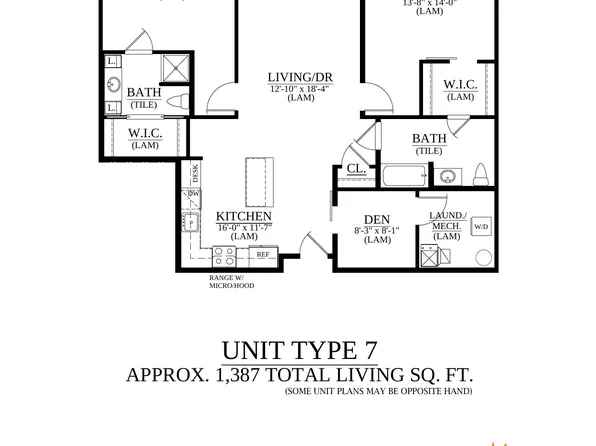 UNIT TYPE 7 Plan, Springside Lofts