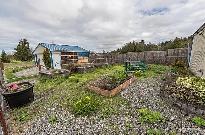 fenced in garden area