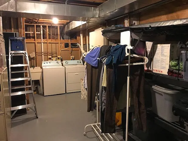 Extra storage spaces in basement