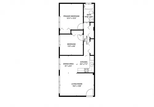Floor plan Greenway 2 bedroom
