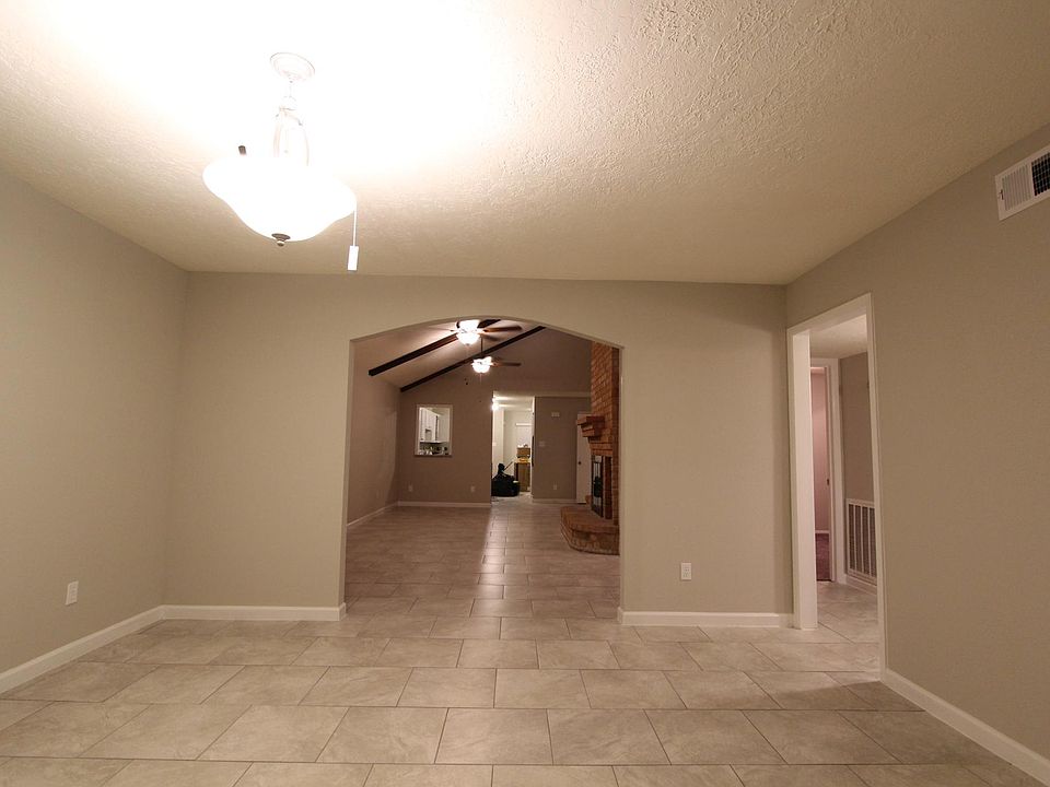 Dining or extra room with view of family room from front of 