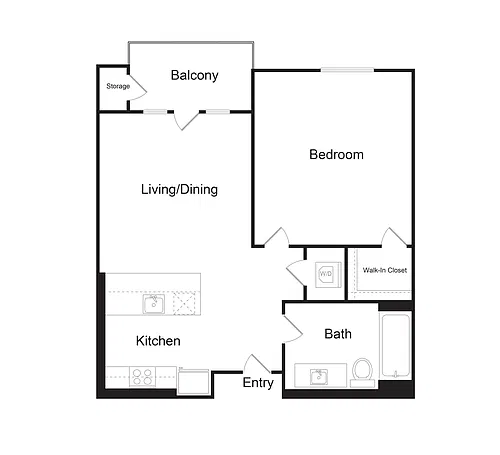 Floor plan 1x1Ic