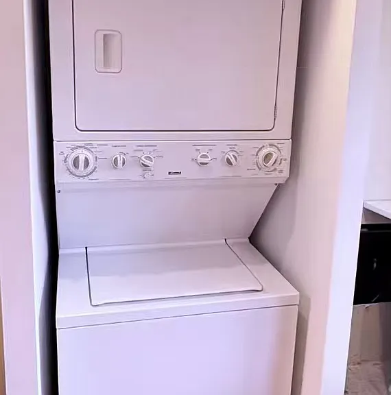 Laundry closet in kitchen