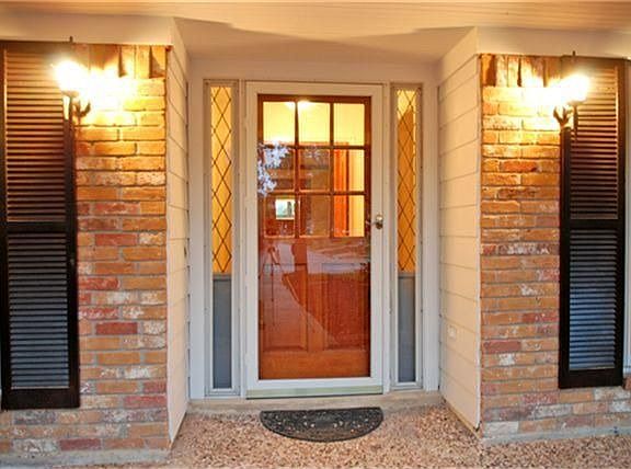 Welcome your family and friends through this inviting entry.