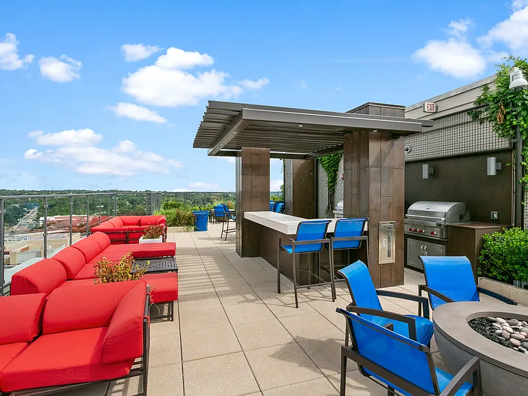 Rooftop terrace with grills