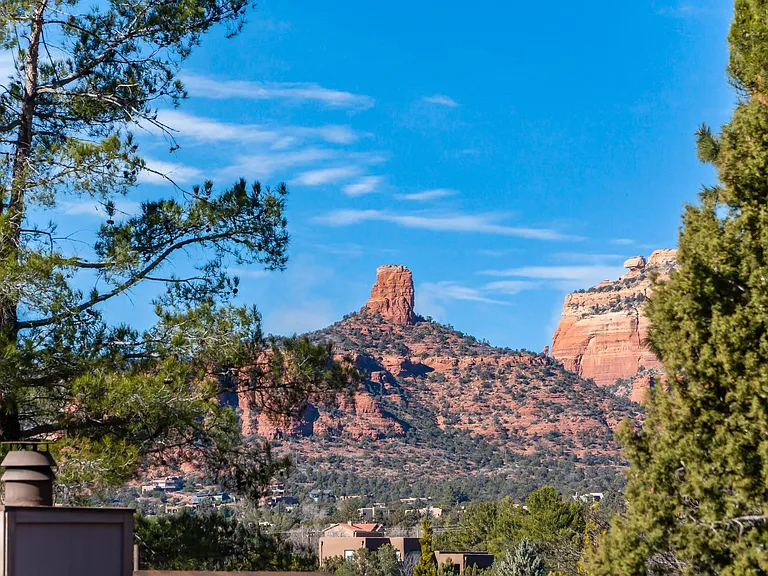 Chimney Rock visible from kitchen and dining windows