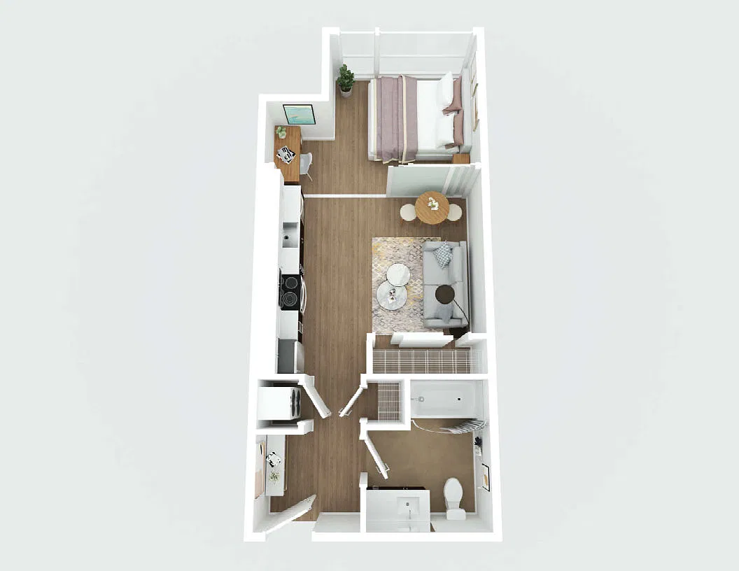 Floor plan Urban 1 Bedroom