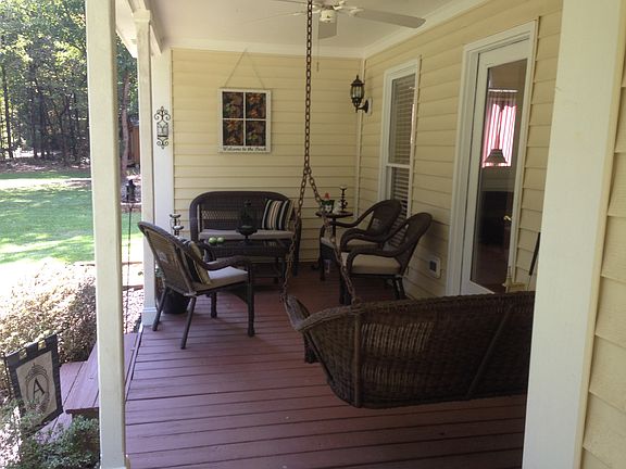 Sitting area on porch