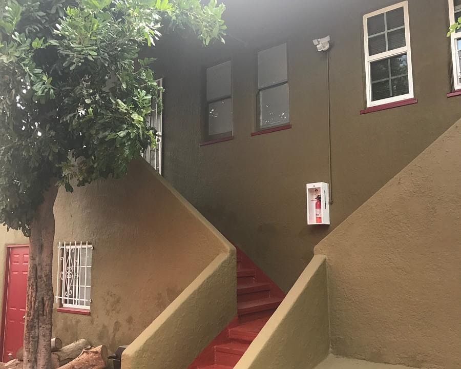 stairway to front door