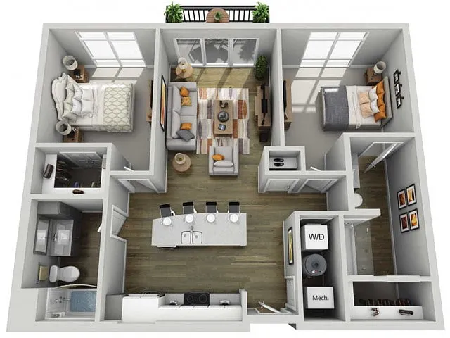 Floor plan 2B