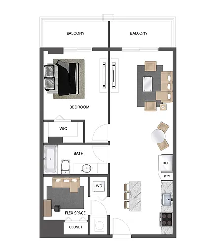 Floor plan A8 + Den