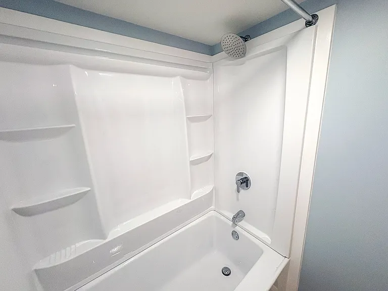 New tub and toilet in master water closet