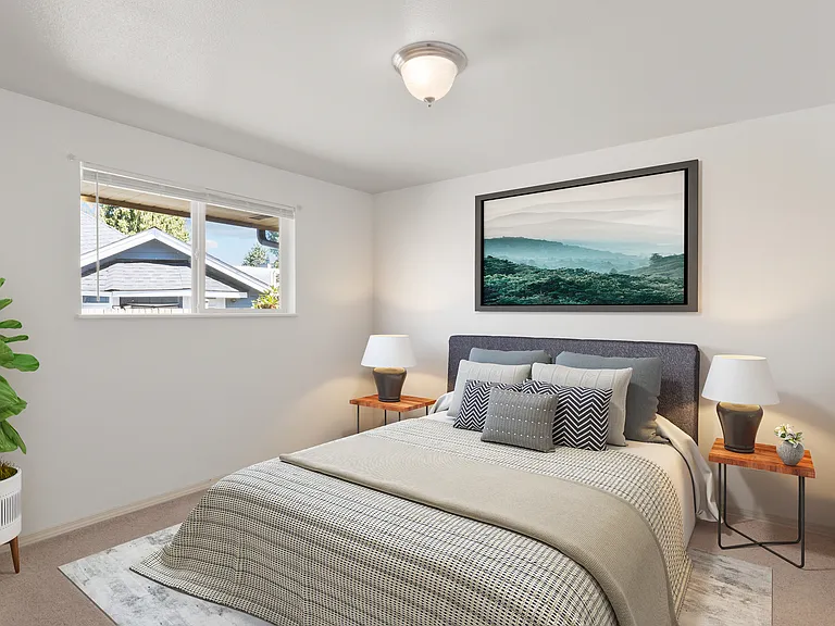 1 of 2 bedrooms ( staged)