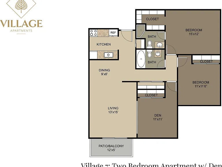 Village 7 Two Bed w Den