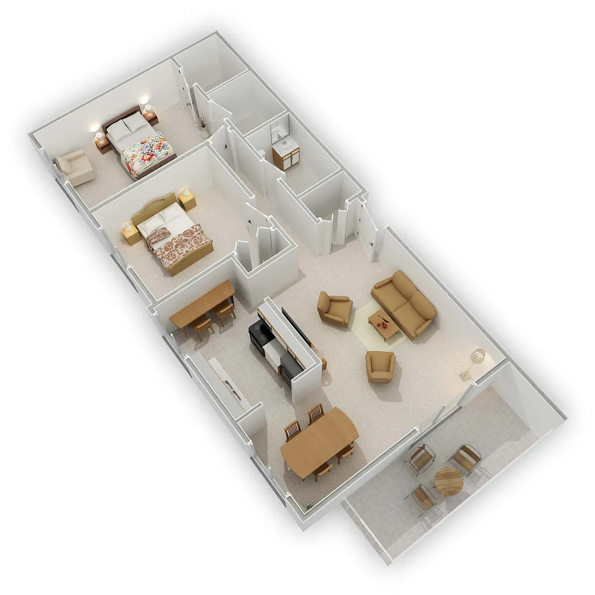 Floor plan 2 Bedroom Large