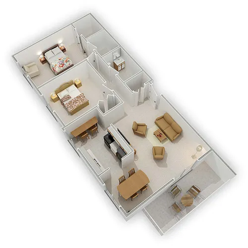 Floor plan 2 Bedroom Large