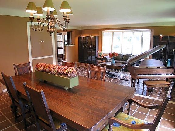 Formal dining room with view to living room