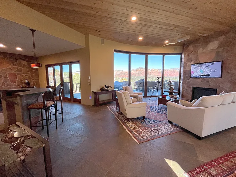 Living Room and Bar with a View