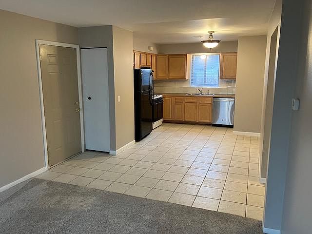 open floor plan with living room