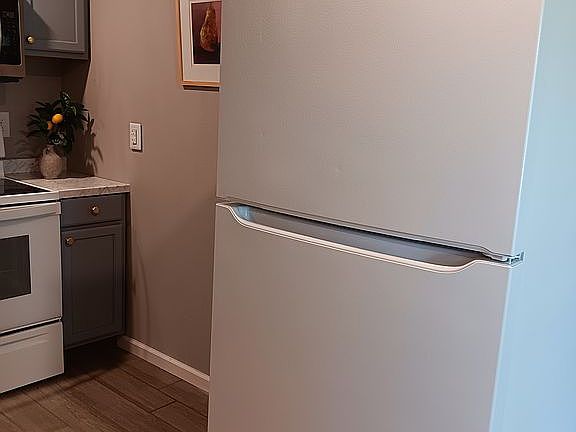 New frigerator, kitchen area