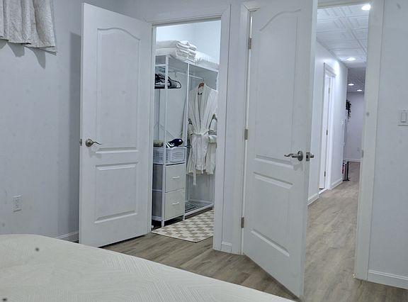 Bedroom walking closet and hallway