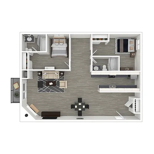 Floor plan 2 Bed 2 Bath