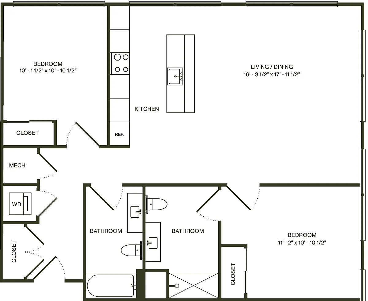 Floor plan Two Bedroom D