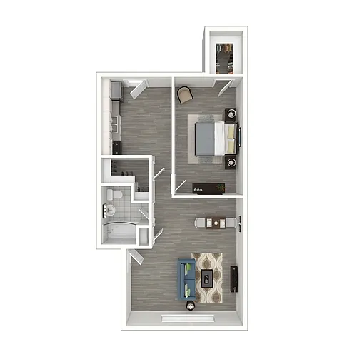 Floor plan 1x1 Large Upgrade