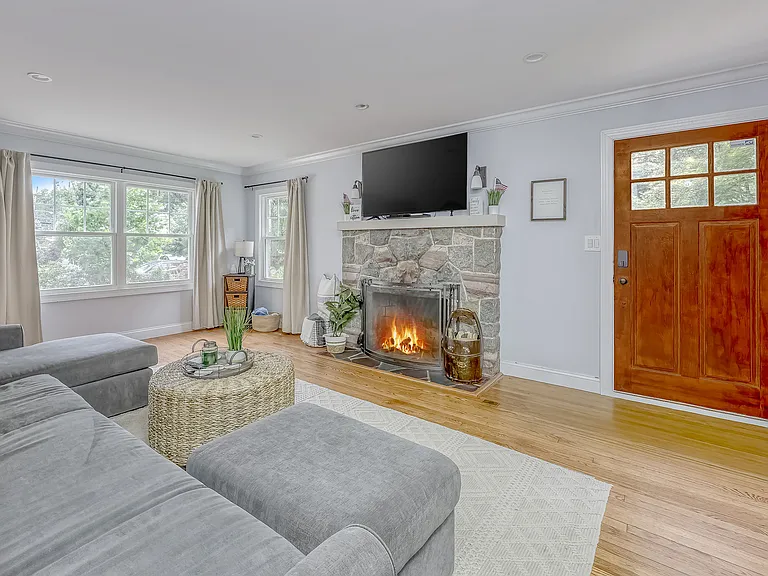 Wood burning fireplace