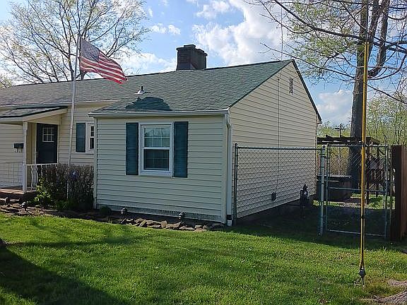 Front view showing fence