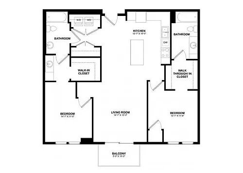 Floor plan 2x2 BGH